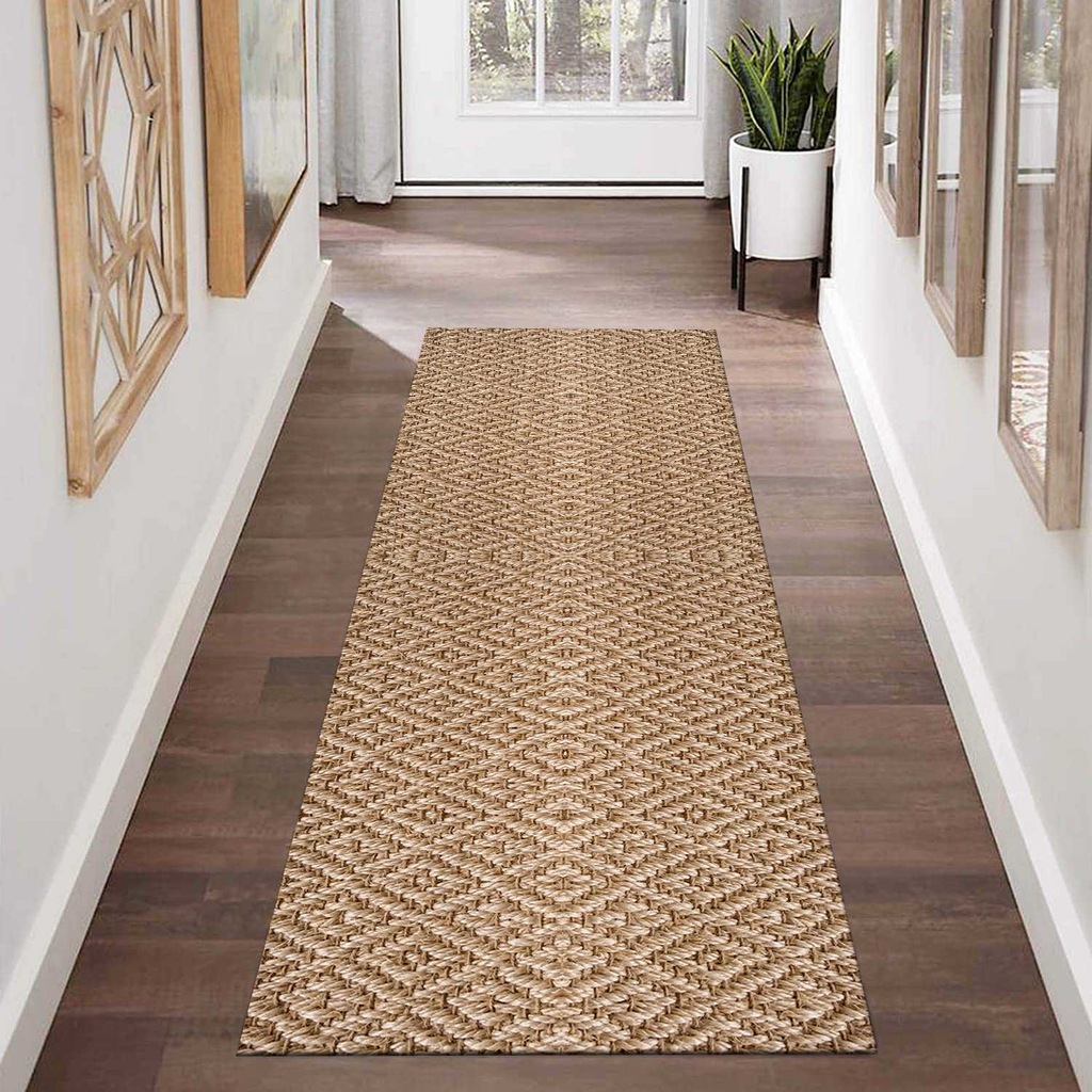 else kahverengi geometrik karolar jut hasir desenli yolluk halisi fiyatlari ve ozellikleri