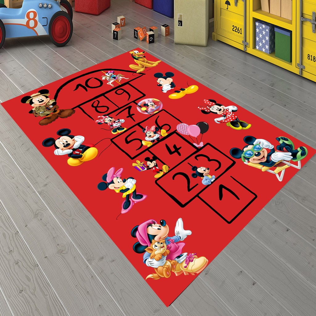 Veronya Mickey Mause Seksek Kaymaz Taban Cocuk Odasi Halisi Fiyatlari Ve Ozellikleri