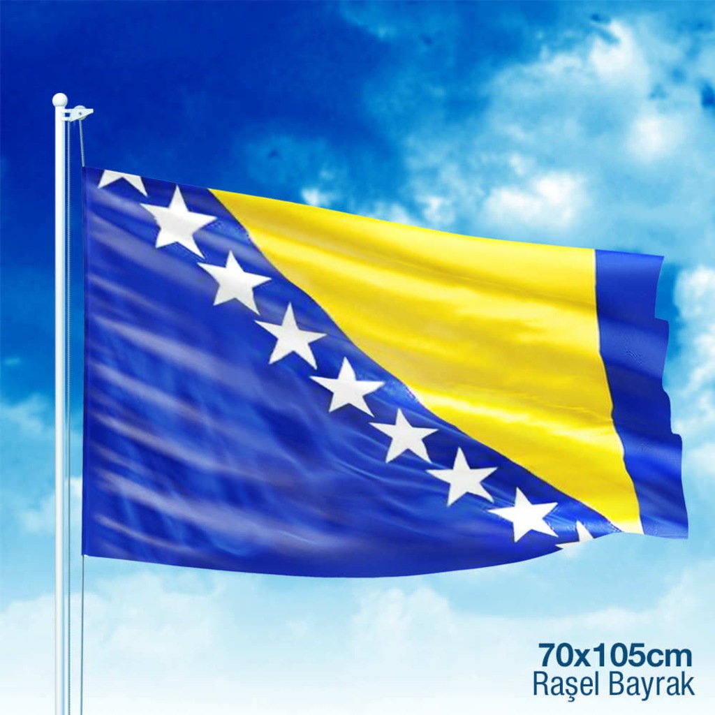 Bosna i Hercegovina Bosna Hersek Bayrağı Sancak Bayrak 70x105