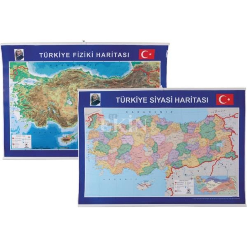 GÜLPAŞ Türkiye Fiziki ve Siyasi HaritaÇITALI70X100