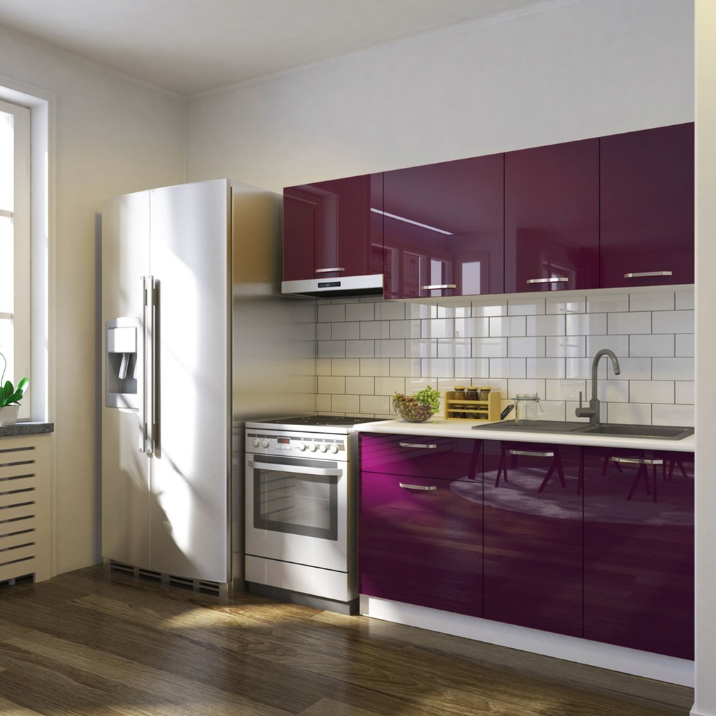 TDESIGNO LİDA HAZIR MUTFAK DOLABI 200 CMPARLAK MÜRDÜM TDESIGNO LİDA HAZIR MUTFAK DOLABI 200 CMPARLAK MÜRDÜM