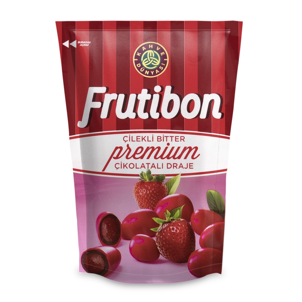 Kahve Dünyası Frutibon Çilekli Bitter Çikolatalı Draje 150 G