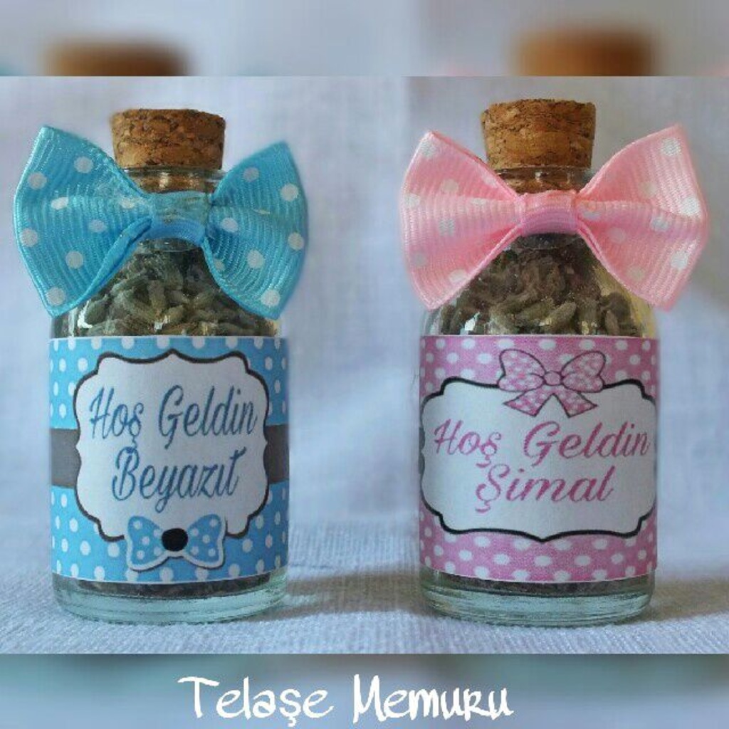 Lavanta Şişesi Ve Kesesi Bebek Şekeri Mevlüt Hediyelikleri