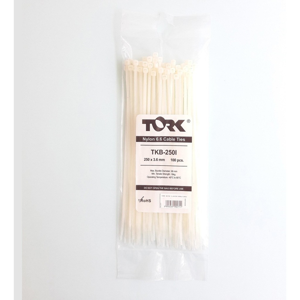 Tork Beyaz Kablo Bağı 3,6X250