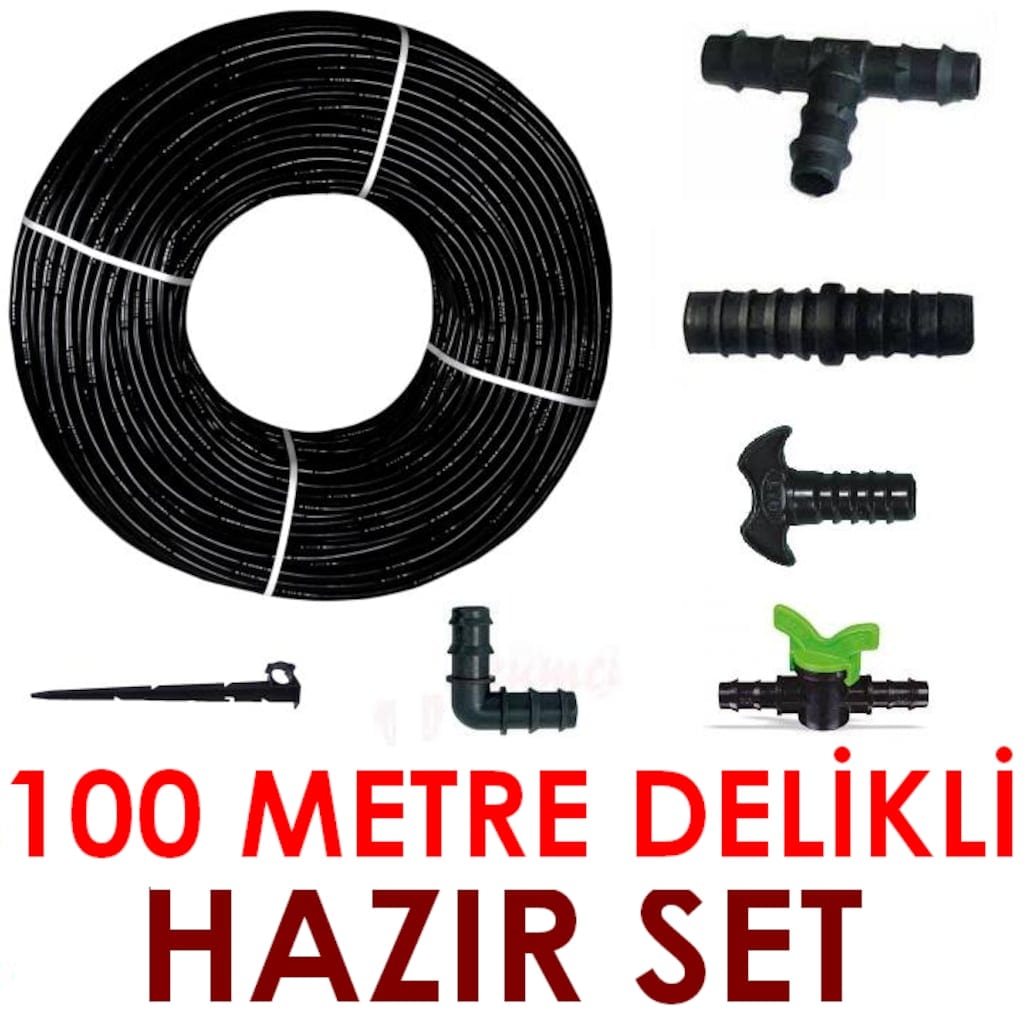 100 M. Delikli Damla Sulama Sistemi Damlama Borusu Hazır Seti Fiyatları ...