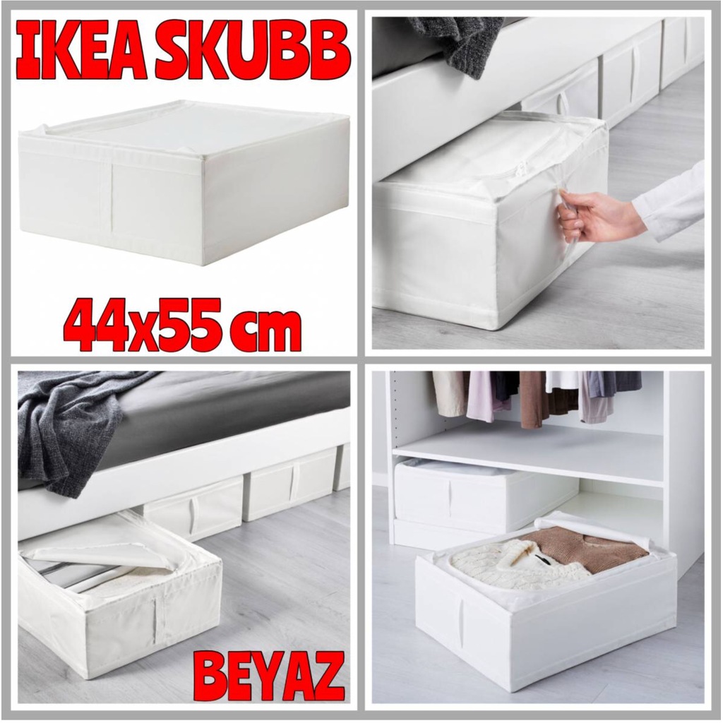 IKEA SKUBB 44X55 KUTU HURÇ YATAK ALTI SAKLAMA KUTUSU BEYAZ Fiyatları ve