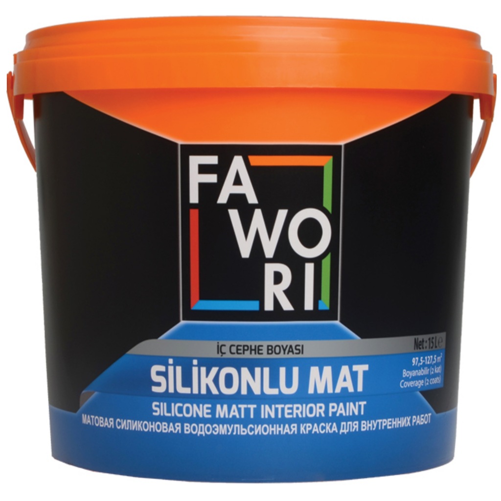 Fawori Silikonlu Mat İçCephe Duvar Boyası 15LT/20KGSu BazlıPürü