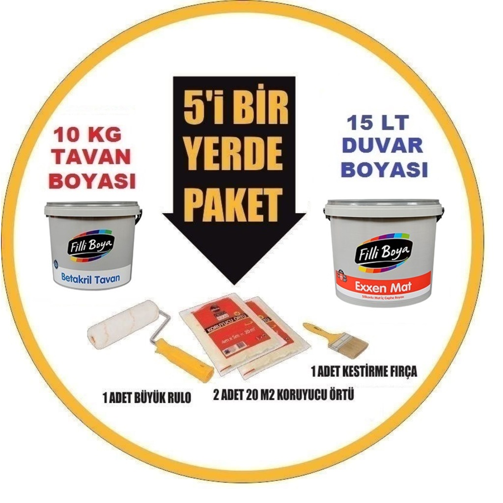 filli boya exxen mat silikonlu duvar boyasi 15 lt set fiyatlari ve ozellikleri