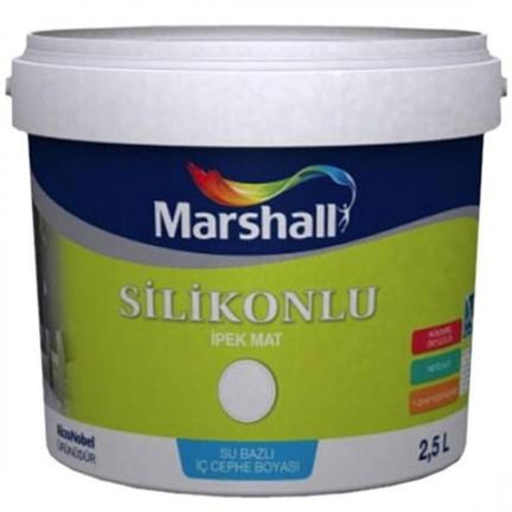 Marshall İpek Mat Silikonlu Silinebilir İç Duvar Boyası 15LT Fiyatları