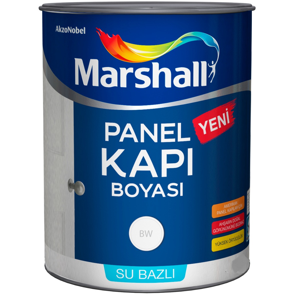Marshall Su Bazlı Amerikan Panel Kapı Boyası 2.5 lt Fiyatları ve