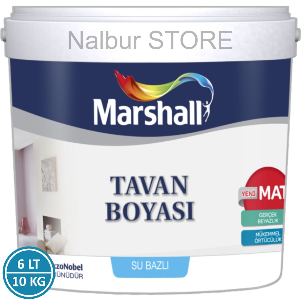 Marshall Tavan Boyası 6lt=10kgmükemmel Beyazlıkekstra