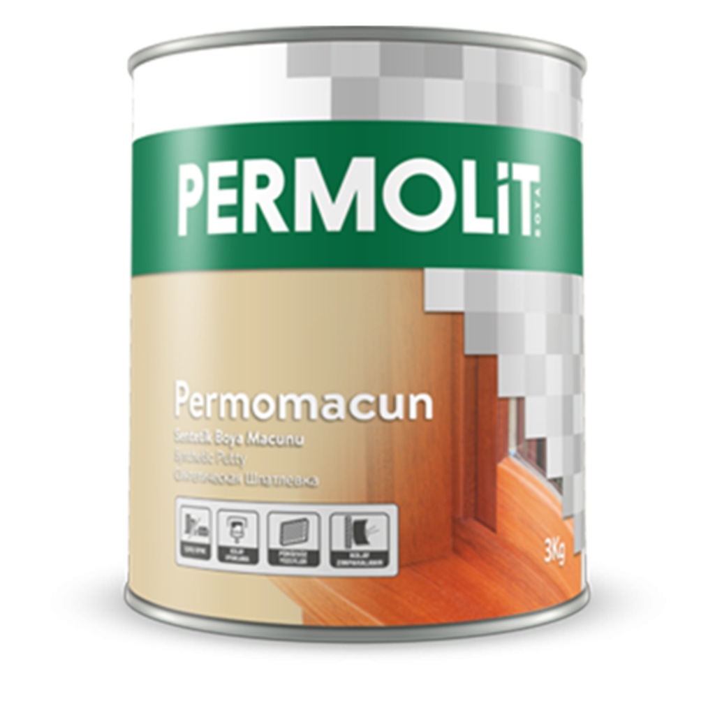 PERMOLİT PERMOMACUN SENTETİK BOYA MACUNU - 0.4 KG