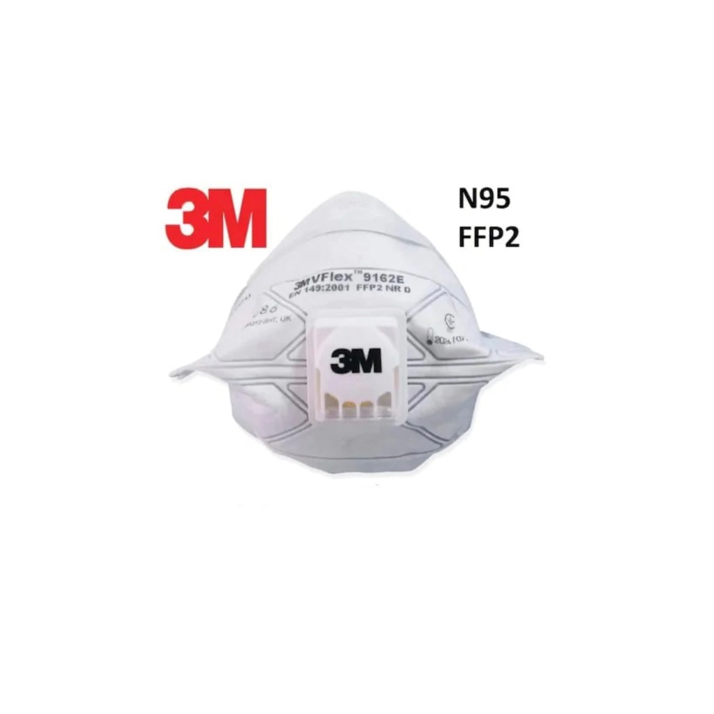 3M 9162E VFLEX FFP2 N95 VENTİLLİ SOLUNUM KORUYUCU MASKE-10 ADET