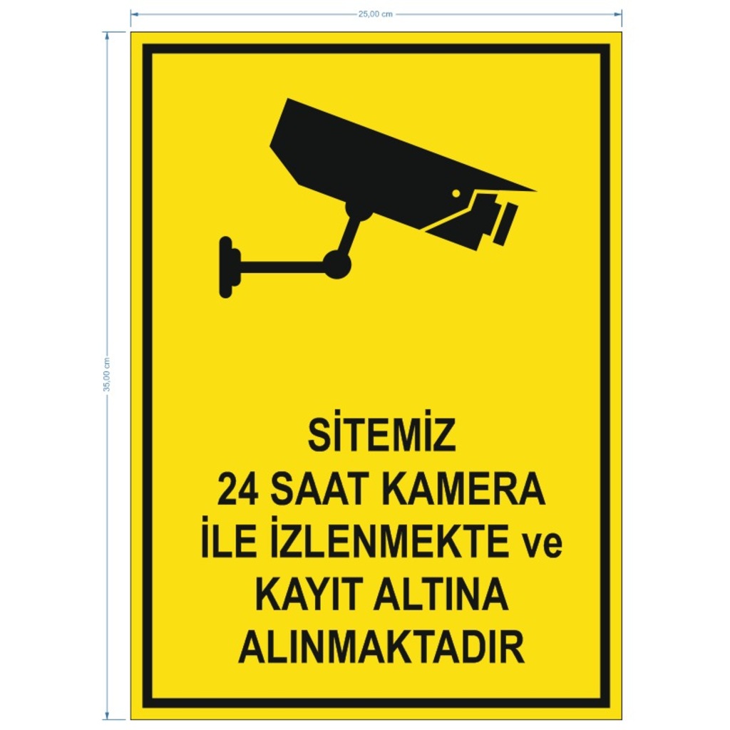 UYARI LEVHASI - KAMERA İLE İZLENMEKTEDİR - 4 ADET
