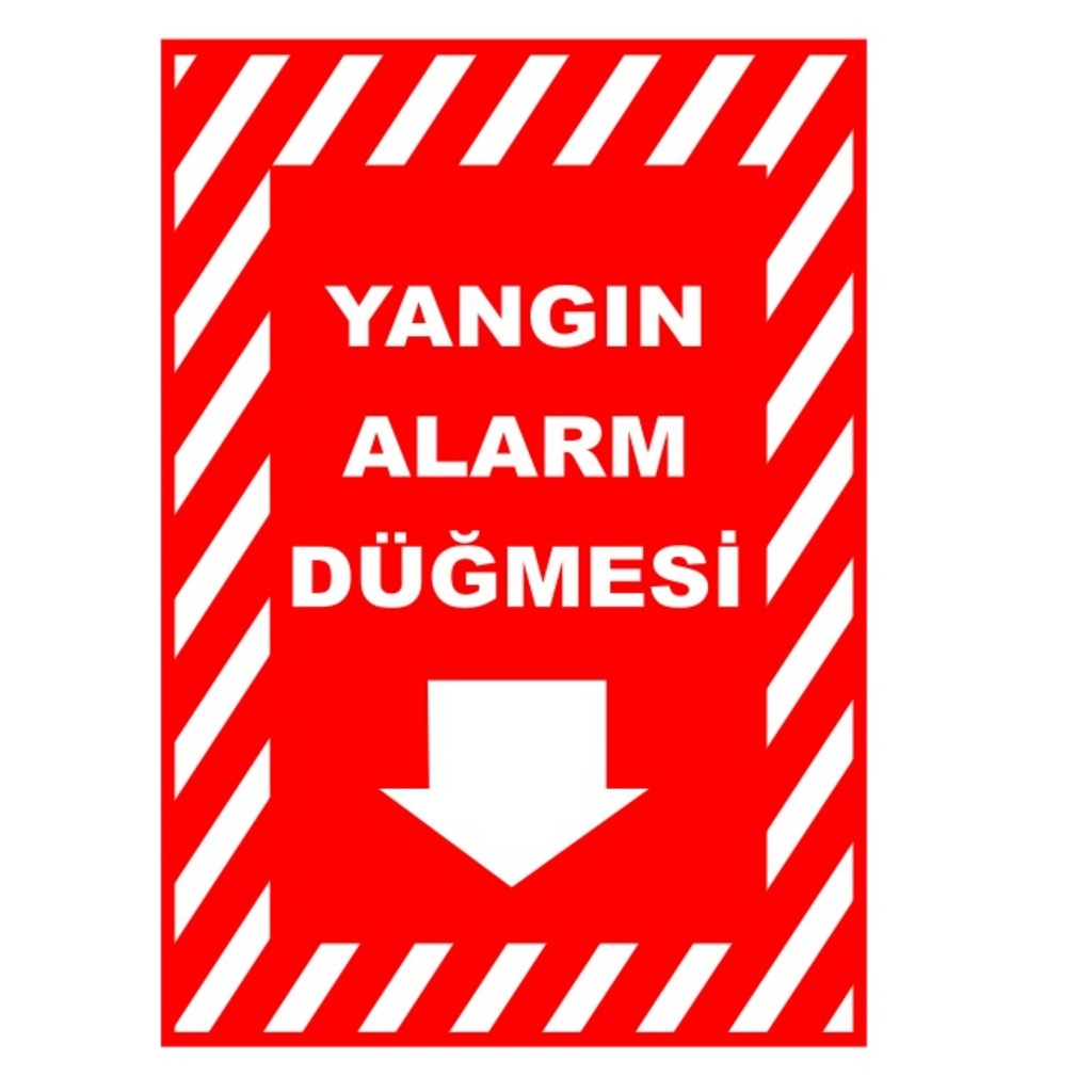 UYARI LEVHASI - YANGIN ALARMI DÜĞMESİ - 4 ADET