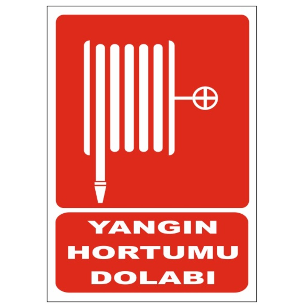 UYARI LEVHASI - YANGIN HORTUMU DOLABI - 4 ADET