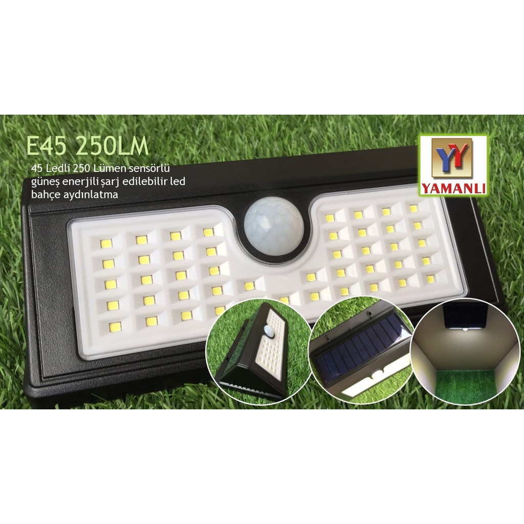 45Led Sensörlü Güneş Enerjili Solar Kamp Lamba Bahçe Duvar Fiyatları ve