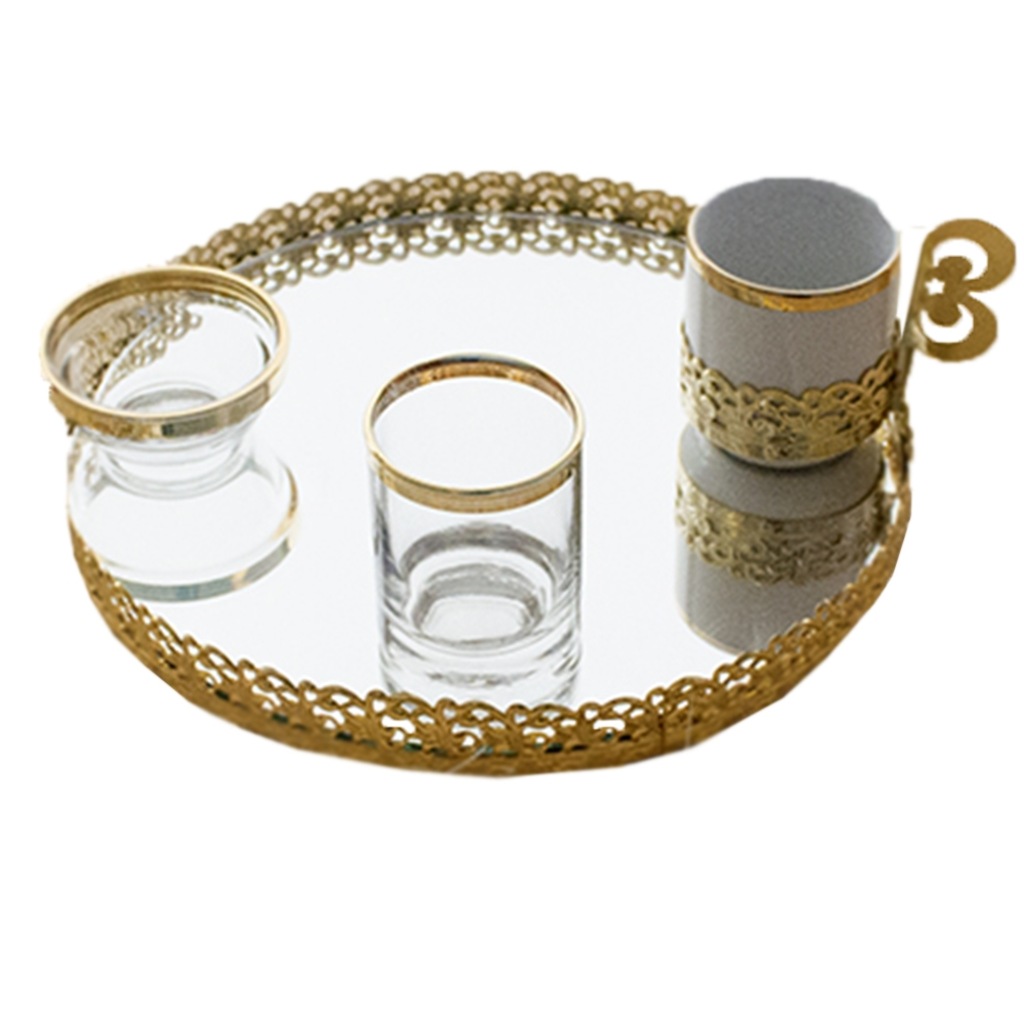 Lüks Aynalı Gold Damat Kahve Fincanı