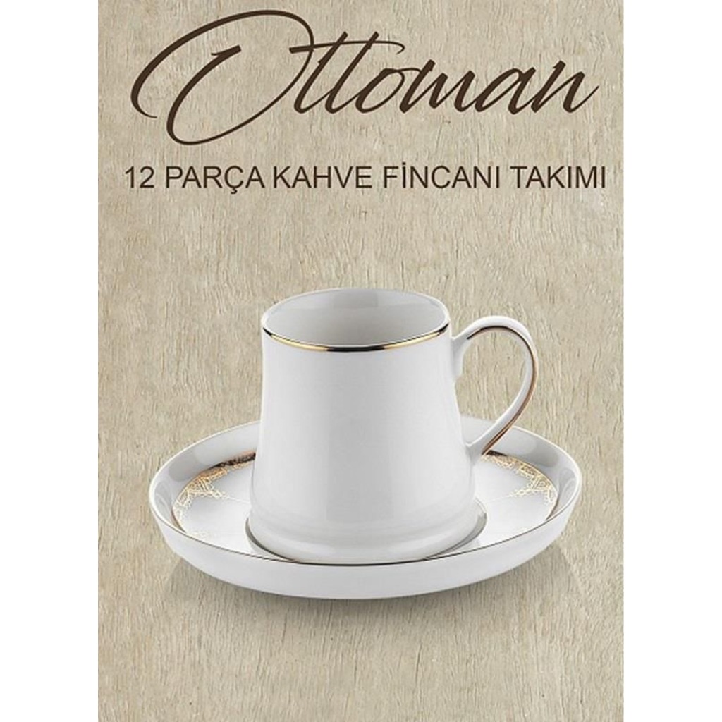 Schafer Ottoman 6�lı Türk Kahve Fincan Takımı Gld08