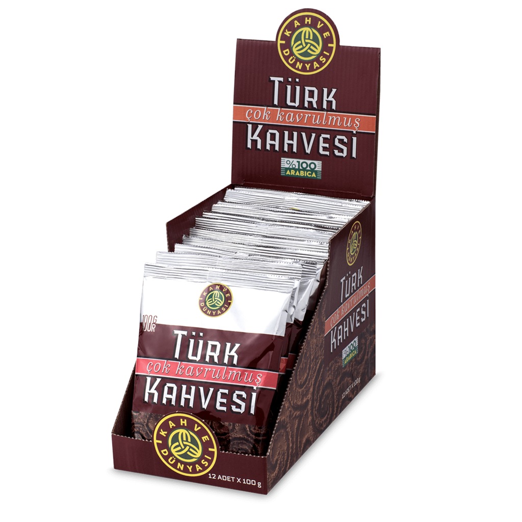 Kahve Dünyası 12li Eko Paket Çok Kavrulmuş Türk Kahvesi 100gr
