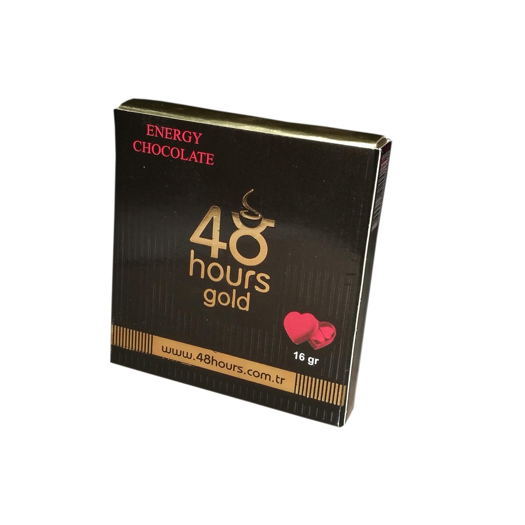 48 Hours Gold Enerji Çikolatası Kalp Şeklinde 16 Gr.