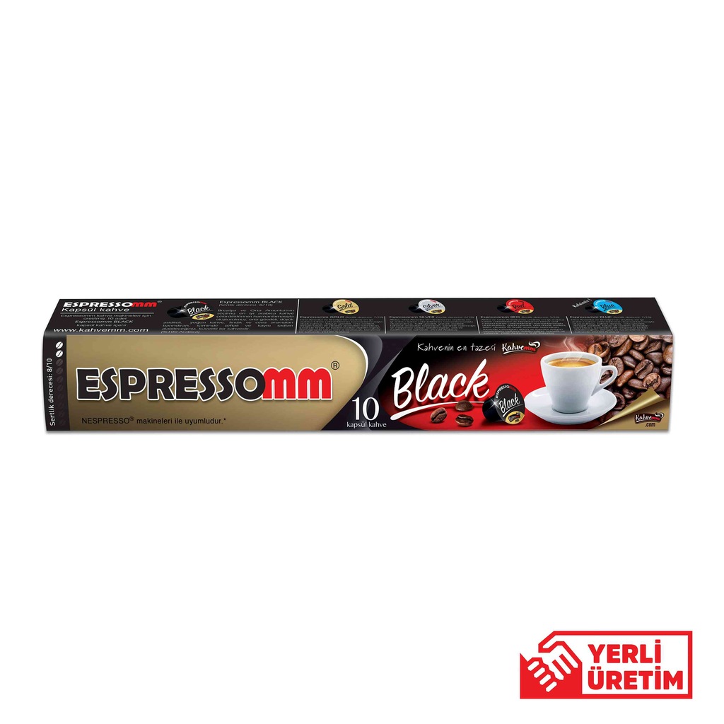 Espressomm Nespresso Uyumlu Black Kapsül Kahve 10 Adet