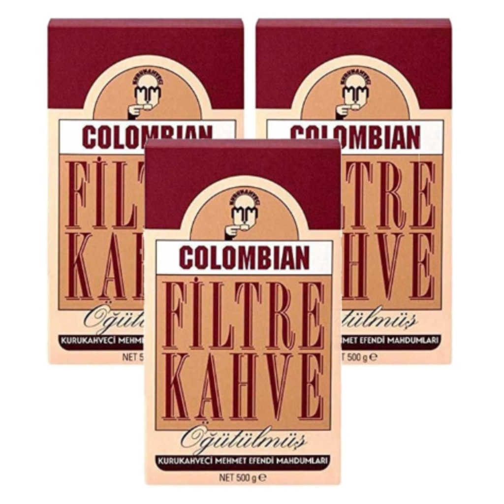 Kurukahveci Mehmet Efendi Colombian 500gr Filtre Kahve 3�lü Set