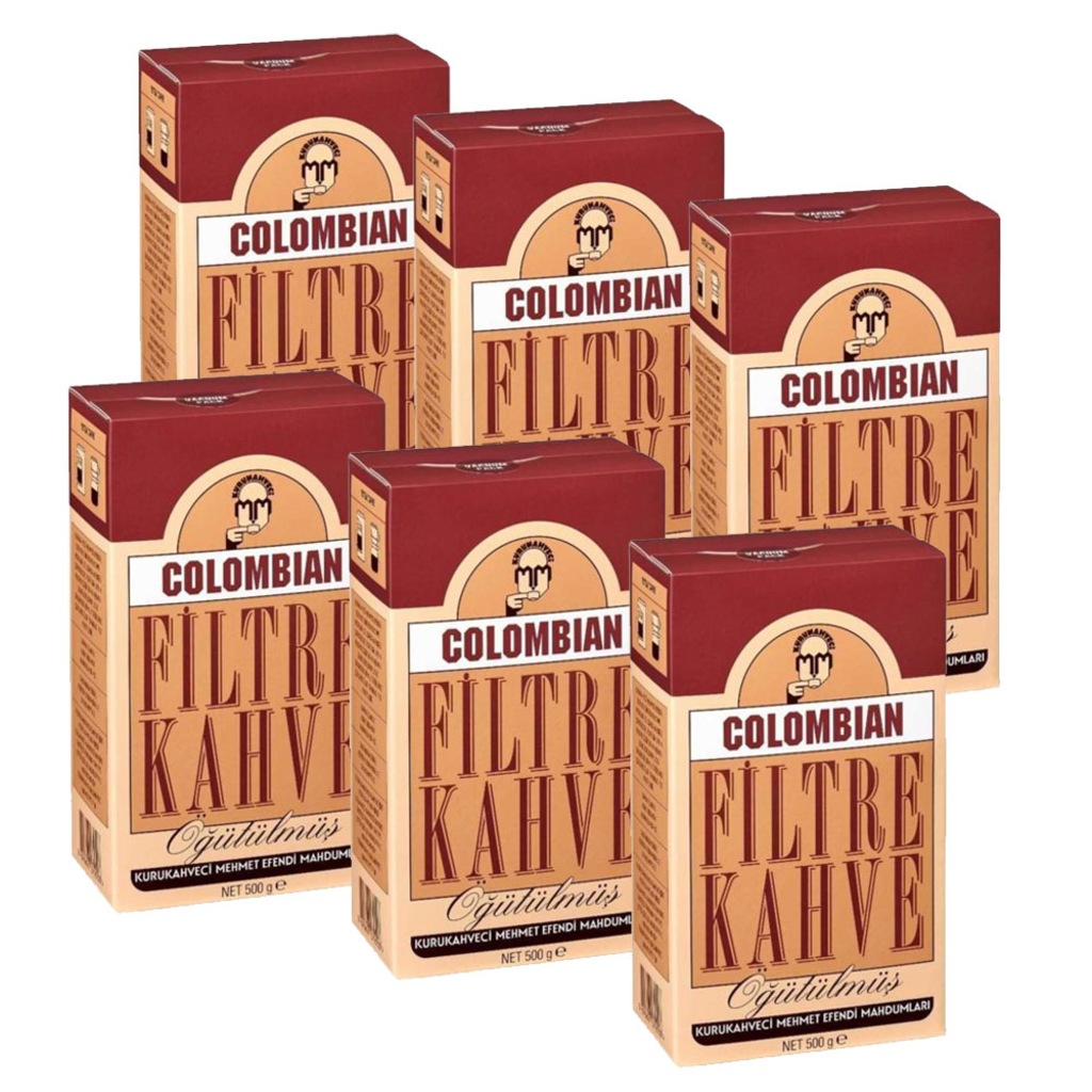 Kurukahveci Mehmet Efendi Colombian Filter Coffee 500 Grx6