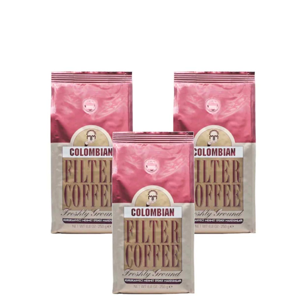 Kurukahveci Mehmet Efendi Colombian Filtre Kahve 250gr 3�lü Set