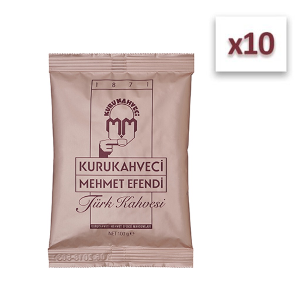 Kurukahveci Mehmet Efendi Türk Kahvesi 100 gr folyo ambalajX10