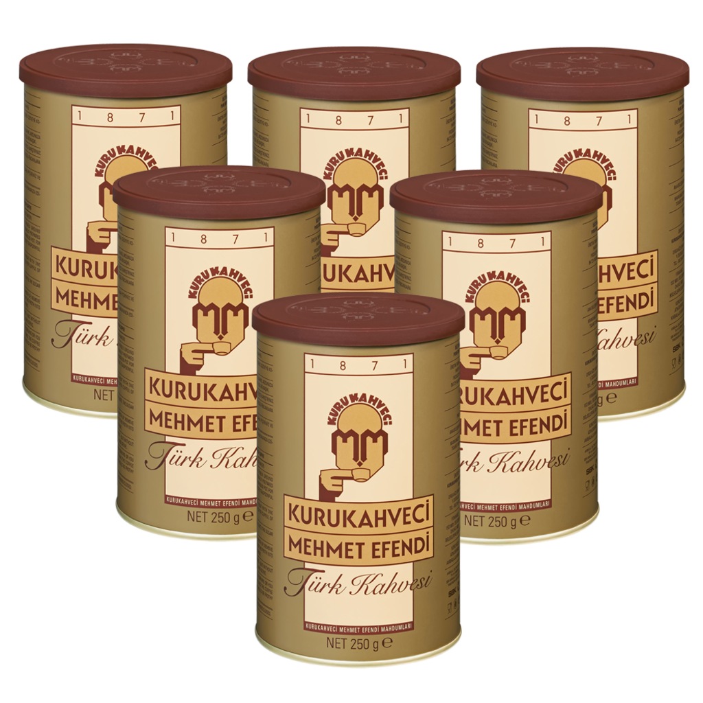 Kurukahveci Mehmet Efendi Türk Kahvesi Teneke 6 X 250 G