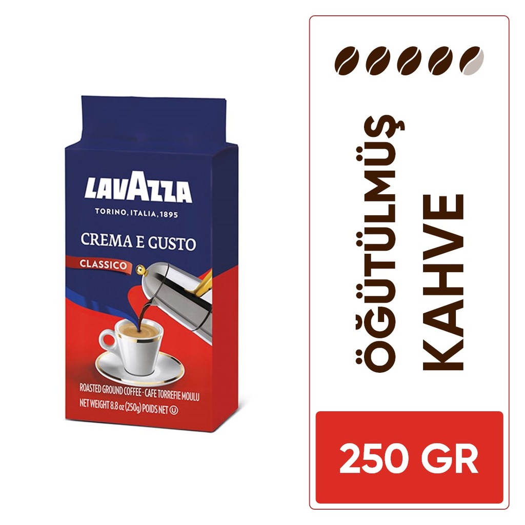 Lavazza Crema E Gusto 250 Gr Filtre Kahve