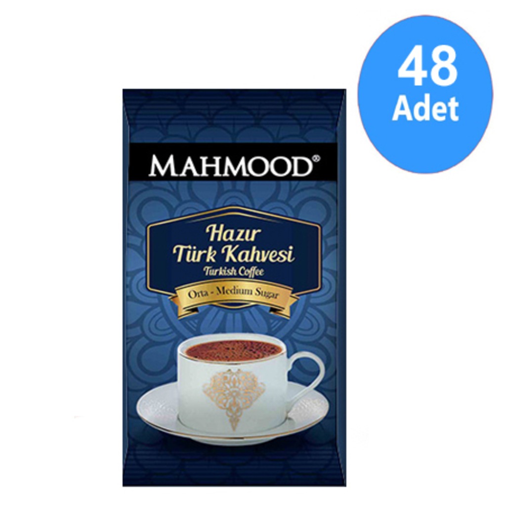 Mahmood Coffee Hazır Türk Kahvesi Orta Şekerli 48 Adet