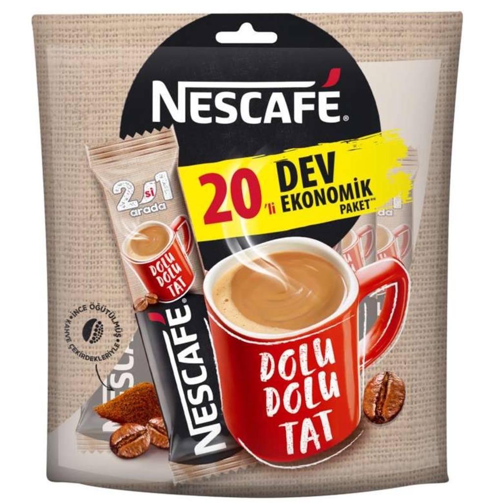 Nescafe 2�si 1 Arada Kahve Ekopaket 20 X 11 G
