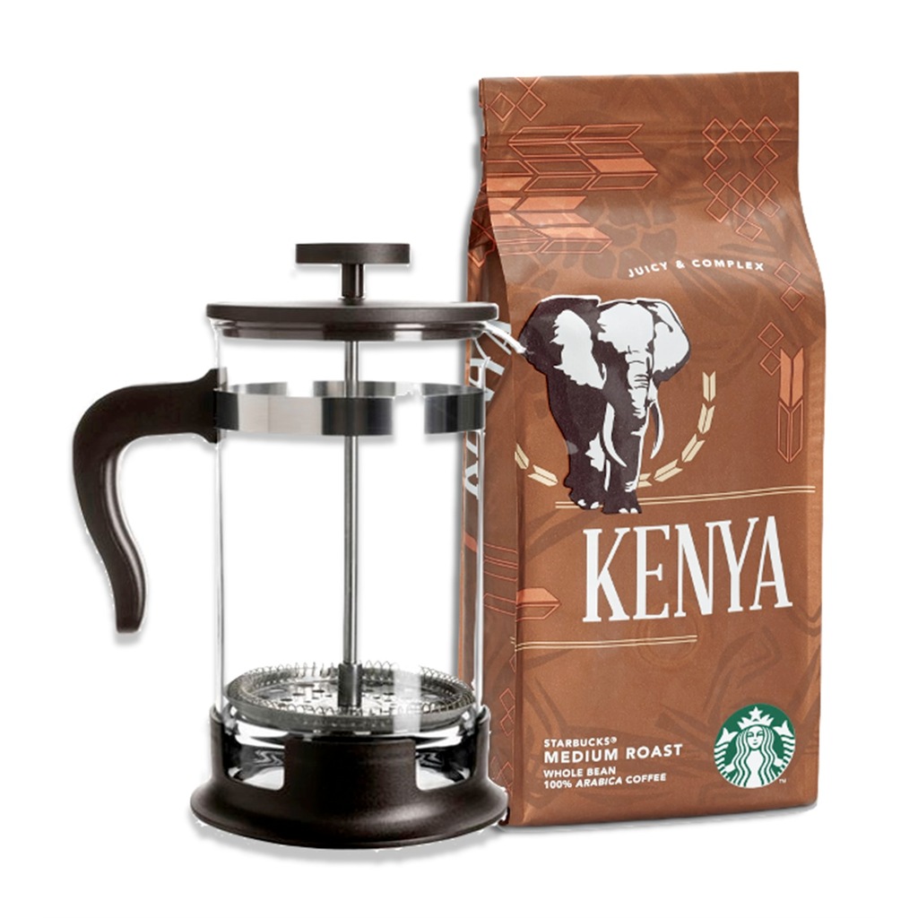 Starbucks Kenya 250gr French Press Öğütülmüş +french Press Demlik
