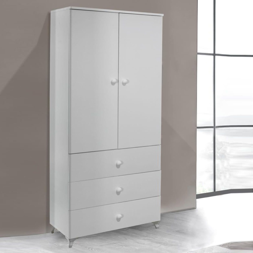 Gardırop, Defne 2 Kapılı 3 Çekmeceli Dolap, Odacix Genç Gardırop, Defne 2 Kapılı 3 Çekmeceli Dolap, Odacix Genç