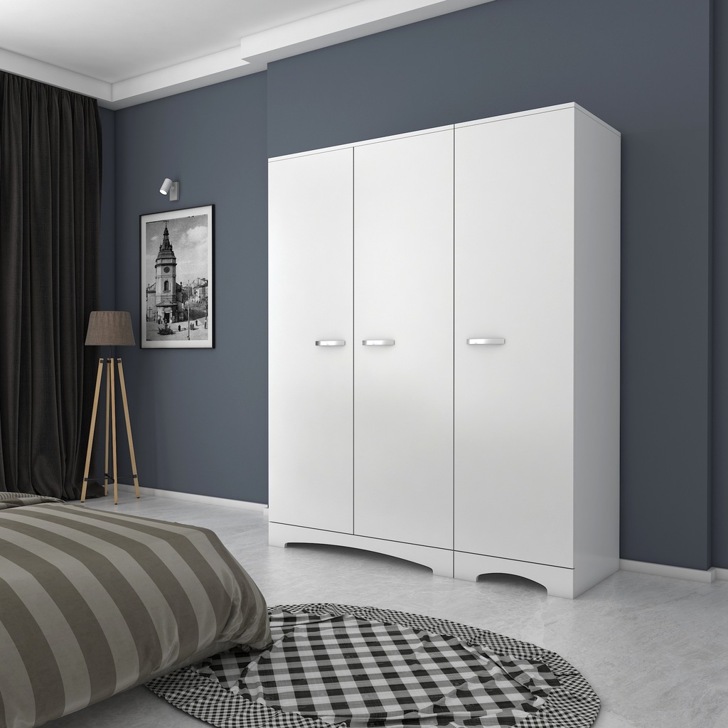 Rani F4 Geniş Gardırop Elbise Dolabı 3 Kapılı 2 Askılı 2