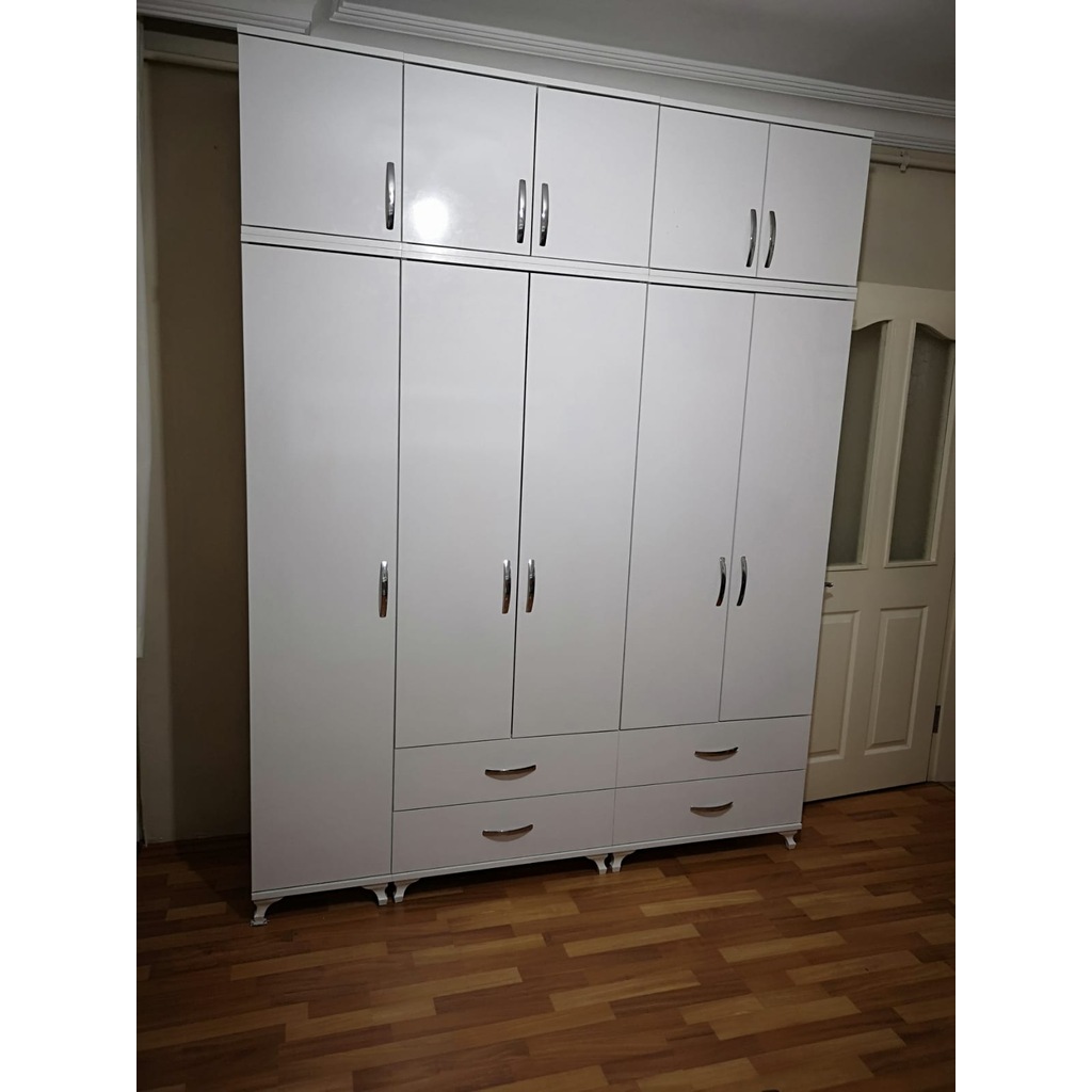 Turem Mobilya 5 Kapılı Üstü Dolaplı Gardırop Suntalam Turem Mobilya 5 Kapılı Üstü Dolaplı Gardırop Suntalam