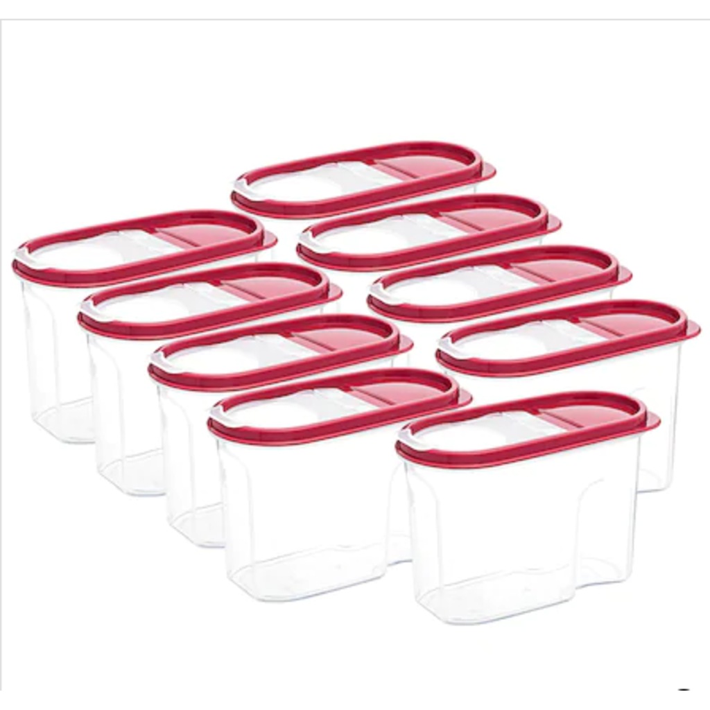 Erzak Kabı, 1,2 LT, Bordo 9'lu Set