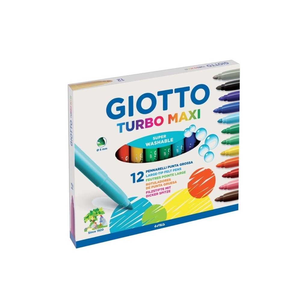 GIOTTO KEÇELİ KALEM TURBO MAXI 12 RENK
