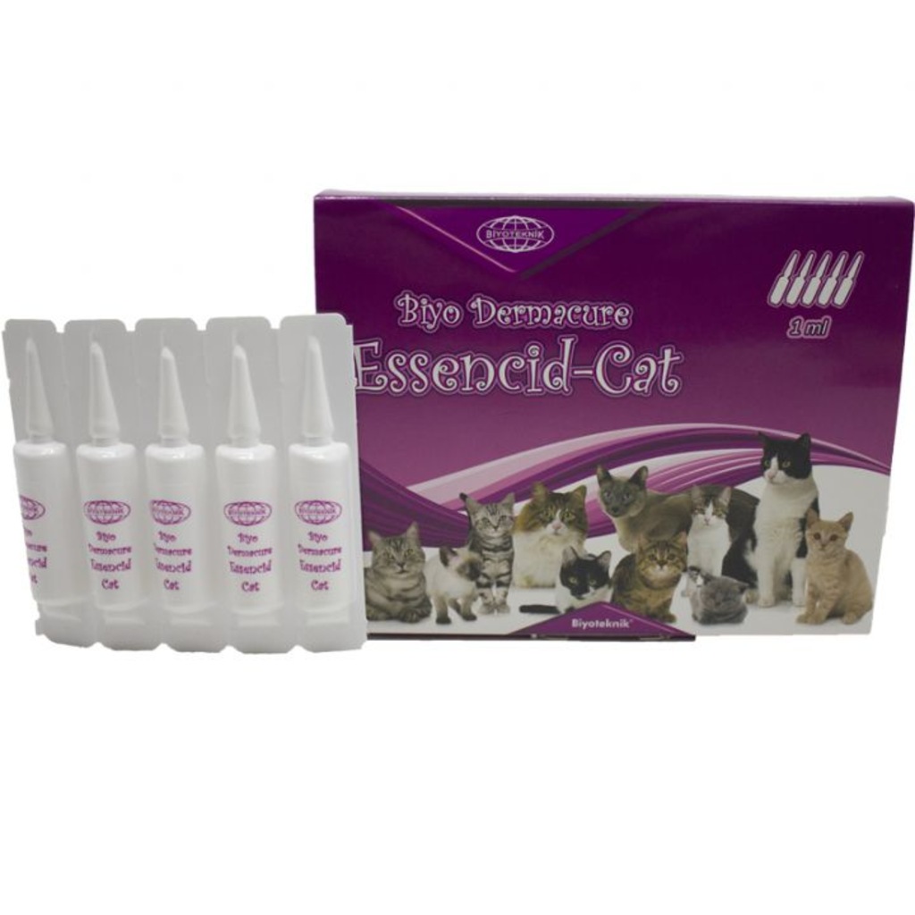 BİYOTEKNİK ESSENCİD CAT KEDİ PİRE ENSE DAMLASI 5X1ML TÜP Fiyatları ve