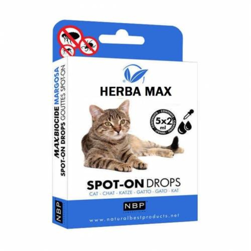 Herba Max Biocide Bitkisel Kedi Ense Damlası Dış Parazit 5 Adet 2