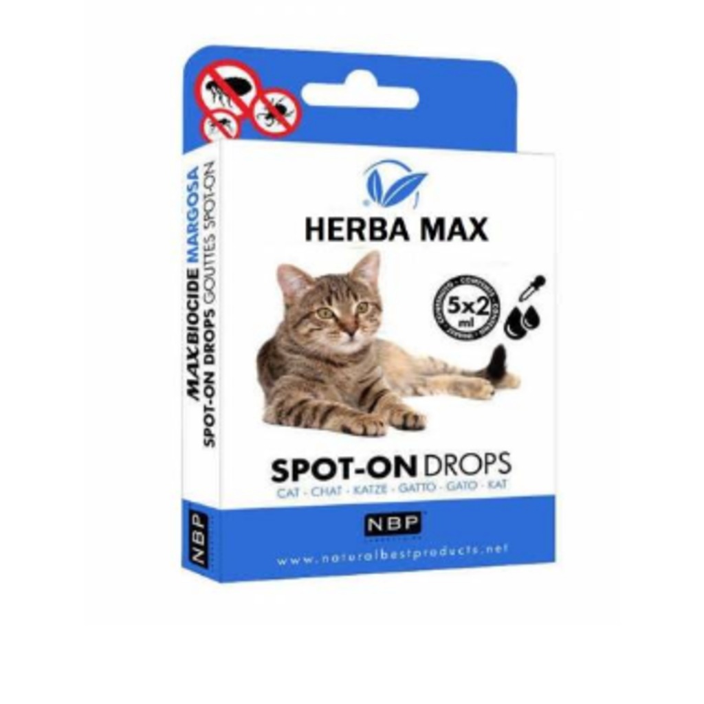 Herba Max Biocide Bitkisel Kedi Ense Damlası Dış Parazit 5 Adet 2