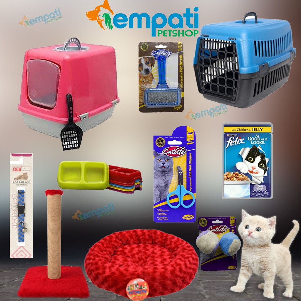 KEDİ TUVALET SETİ &amp; İHTİYAÇLAR 10�LU PAKET A017 SÜPRİZ HEDİYELİ
