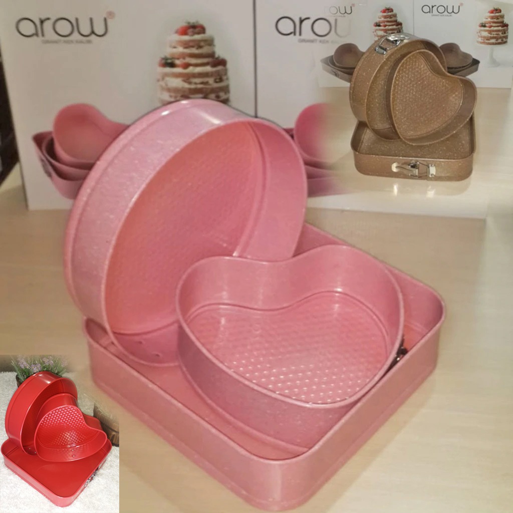 Arow 3�lü Granit Kek Kalıbı Renk Seçenekli