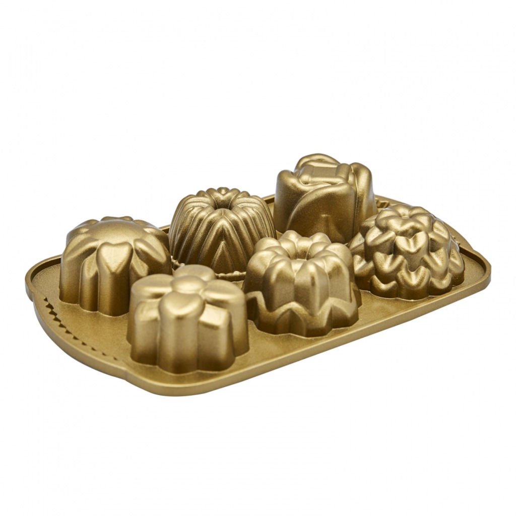 Karaca Flower 6�lı Mini Kek Kalıbı Gold