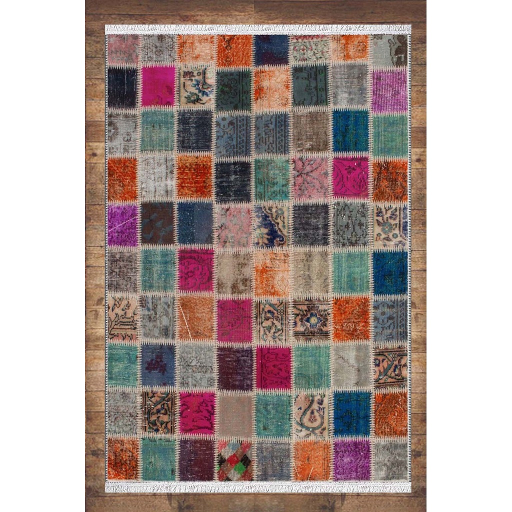 Osso Turuncu Mor El Dokuma Gorunumlu Vintage Patchwork Kilim Hali Fiyatlari Ve Ozellikleri
