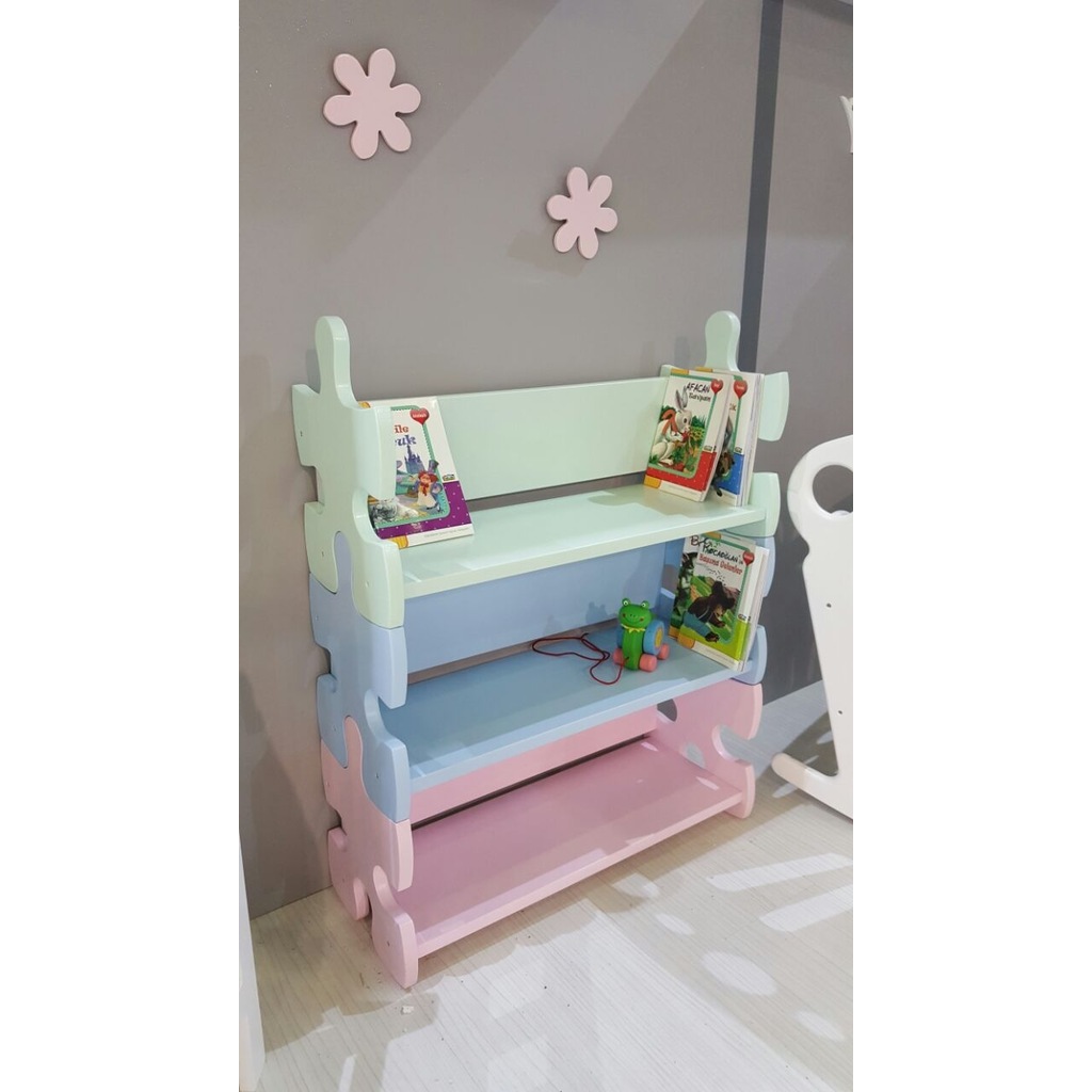 Mdf Lake Montessöri Çocuk Odası Kitaplık Raf Demonte