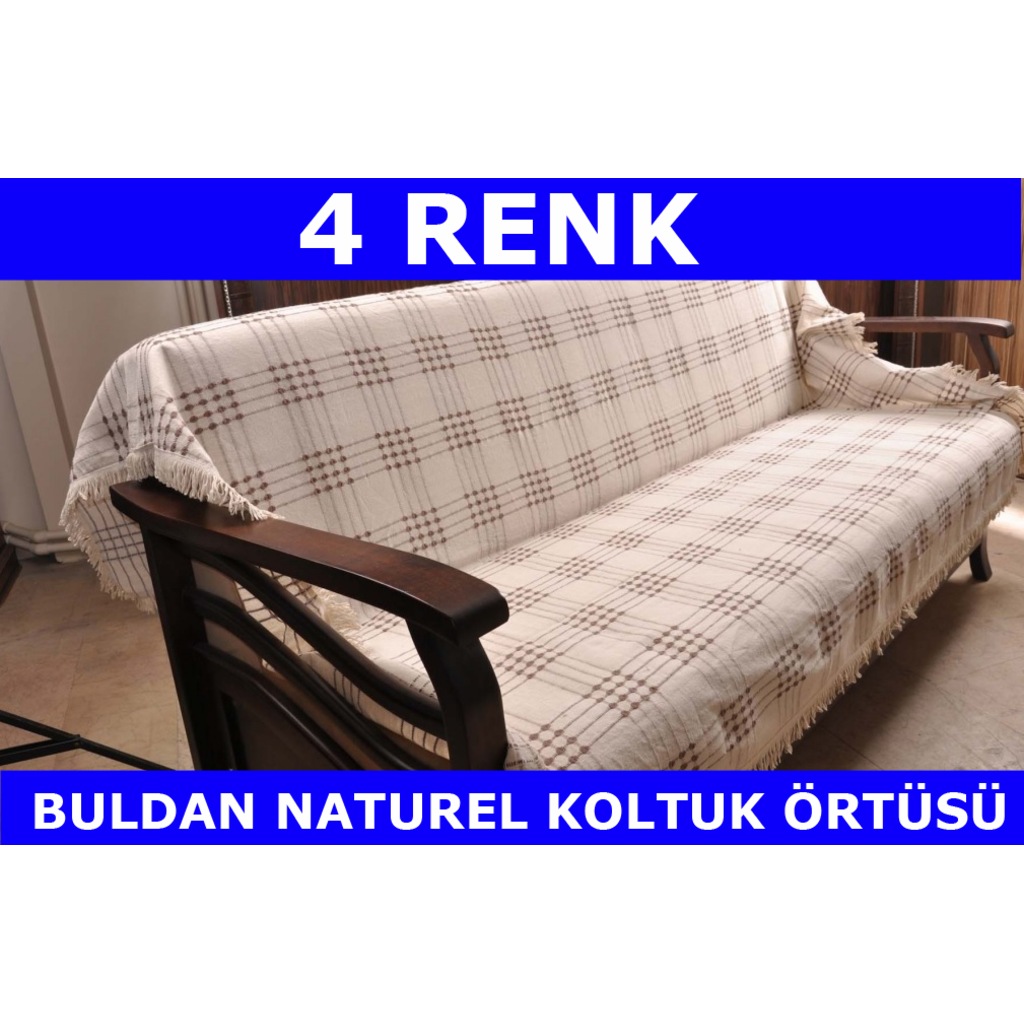 Buldan Pamuklu Kolsuz Çekyat Koltuk Örtüsü (180x225)