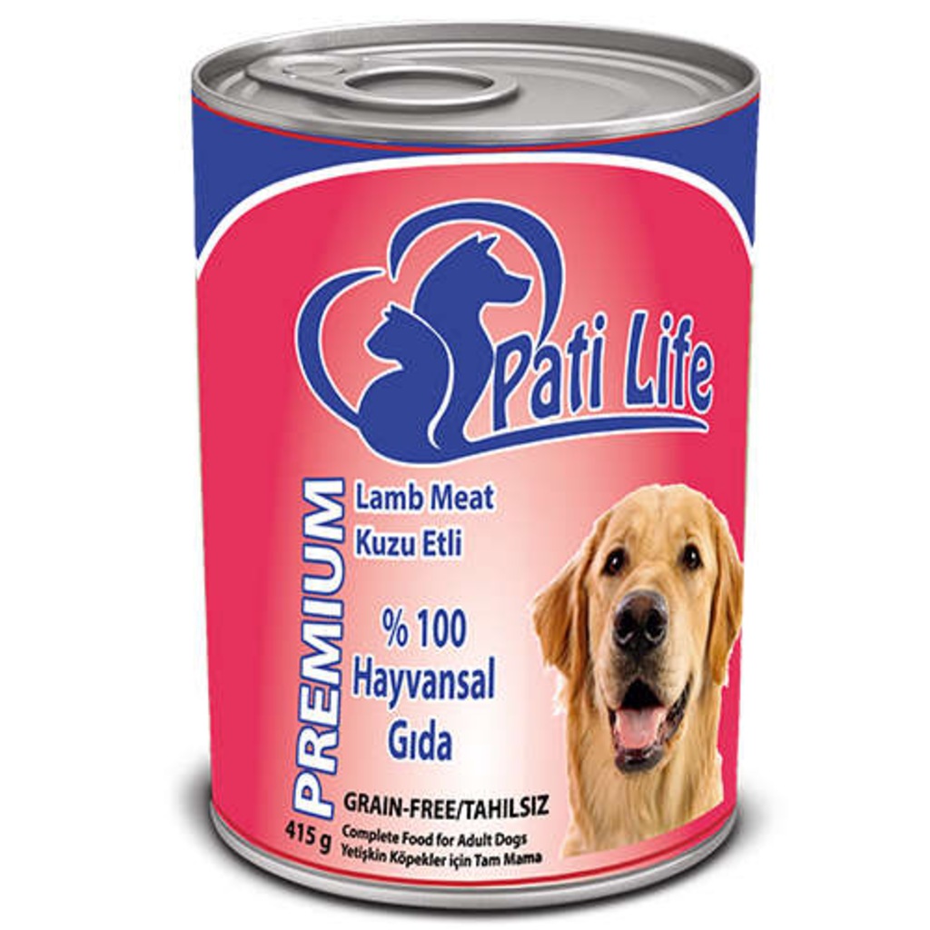 24'Lü Pati Life 415 Gr Köpek Kuzu Etli Konserve Mama